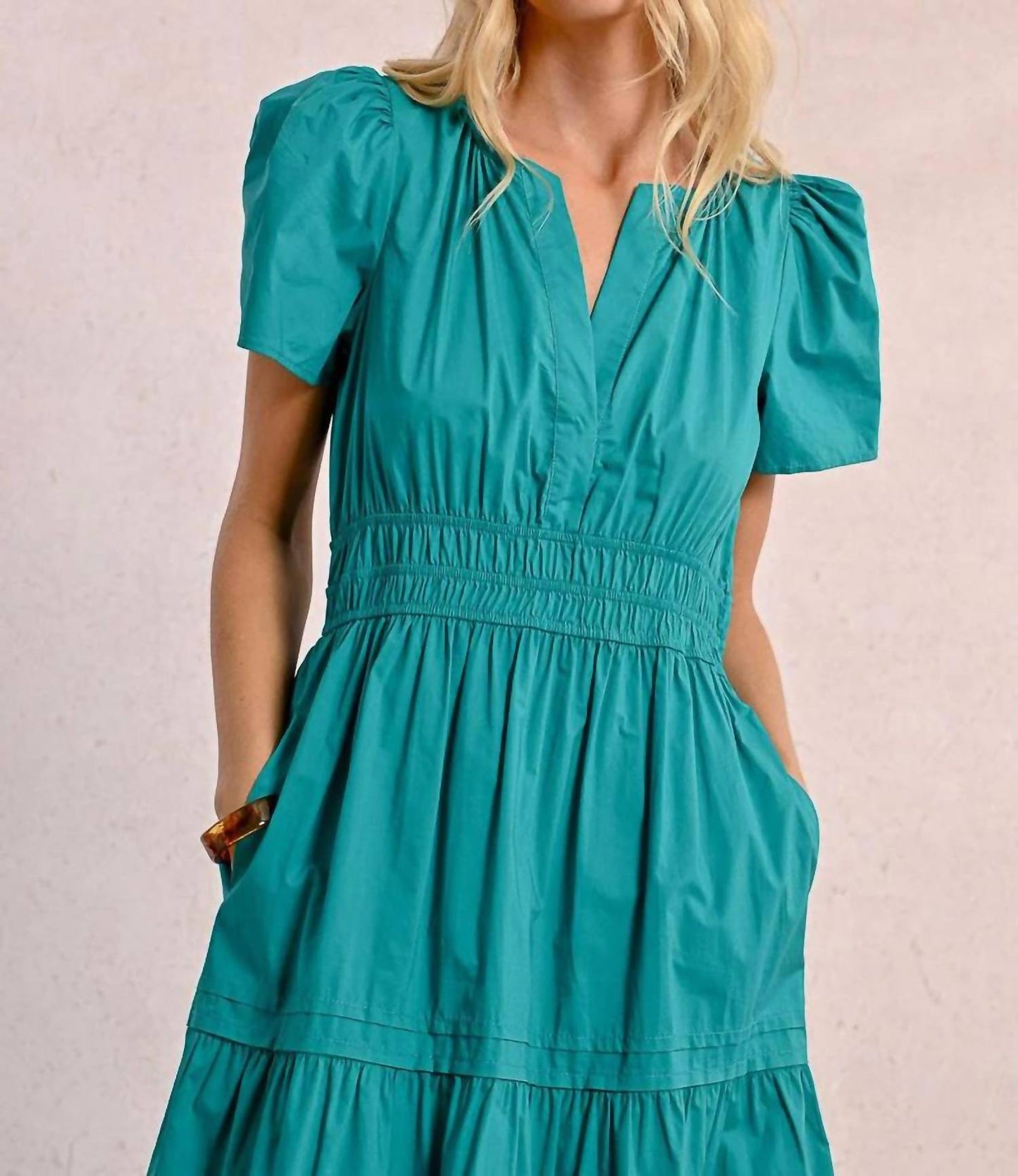 Molly Bracken - Short Sleeve Tiered Maxi Dress