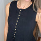 Anniewear - Bianca Button Down Peplum Sweater Vest