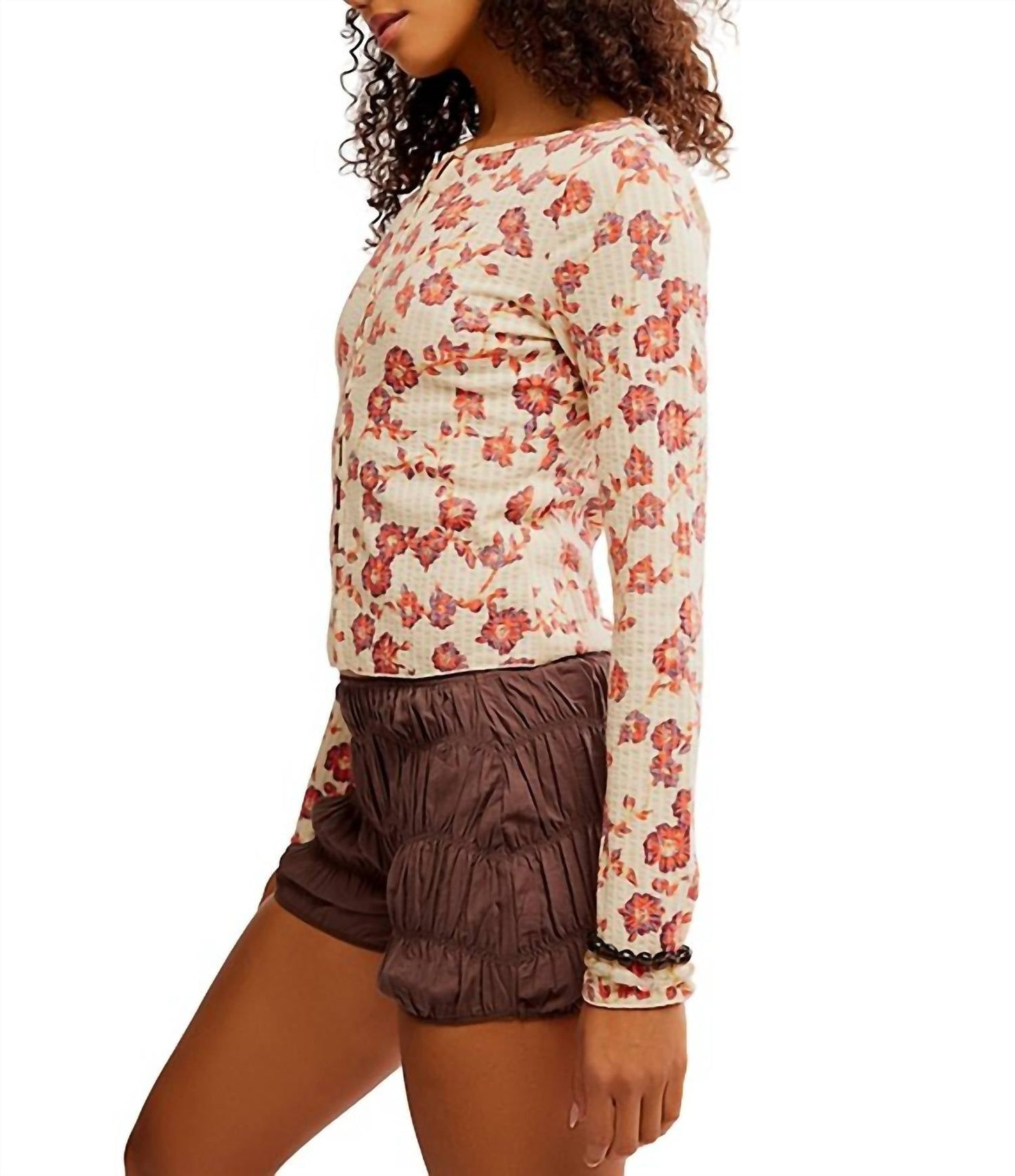 फ्री पीपल - टिली लॉन्ग स्लीव टॉप