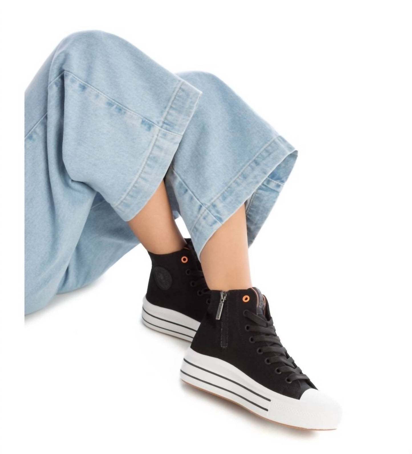 Xti - Women's Canvas Ankle Sneaker Boots