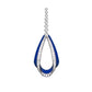 Diana M Jewels - 0.14 Cts Diamond Navy Enamel Earrings