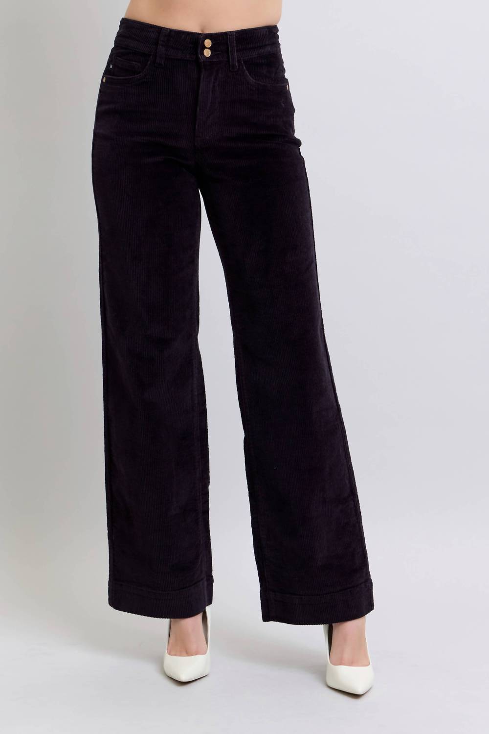 Judy Blue - High Rise Corduroy Wide Leg Trouser Pants