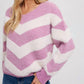 Bluivy - Chevron Soft Fuzzy Pullover