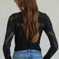 By Together - Women's Knit Seamless Jacquard Mock Neck Long Sleeve Top