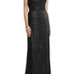 Dessy Collection One-Shoulder Metallic Gown