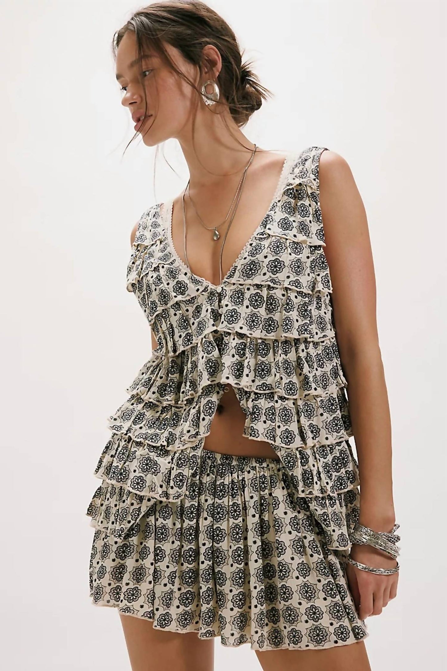 Free People - Ruffle Me Up Sleeveless Set
