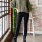 Trendsi - Veveret Round Neck Roll-Up Sweater