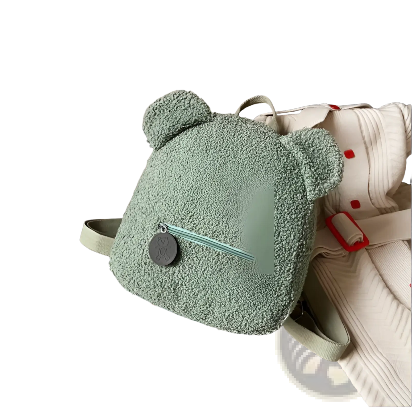 Bear Shaped Plush Backpack Cute Fuzzy Fleece Rucksack