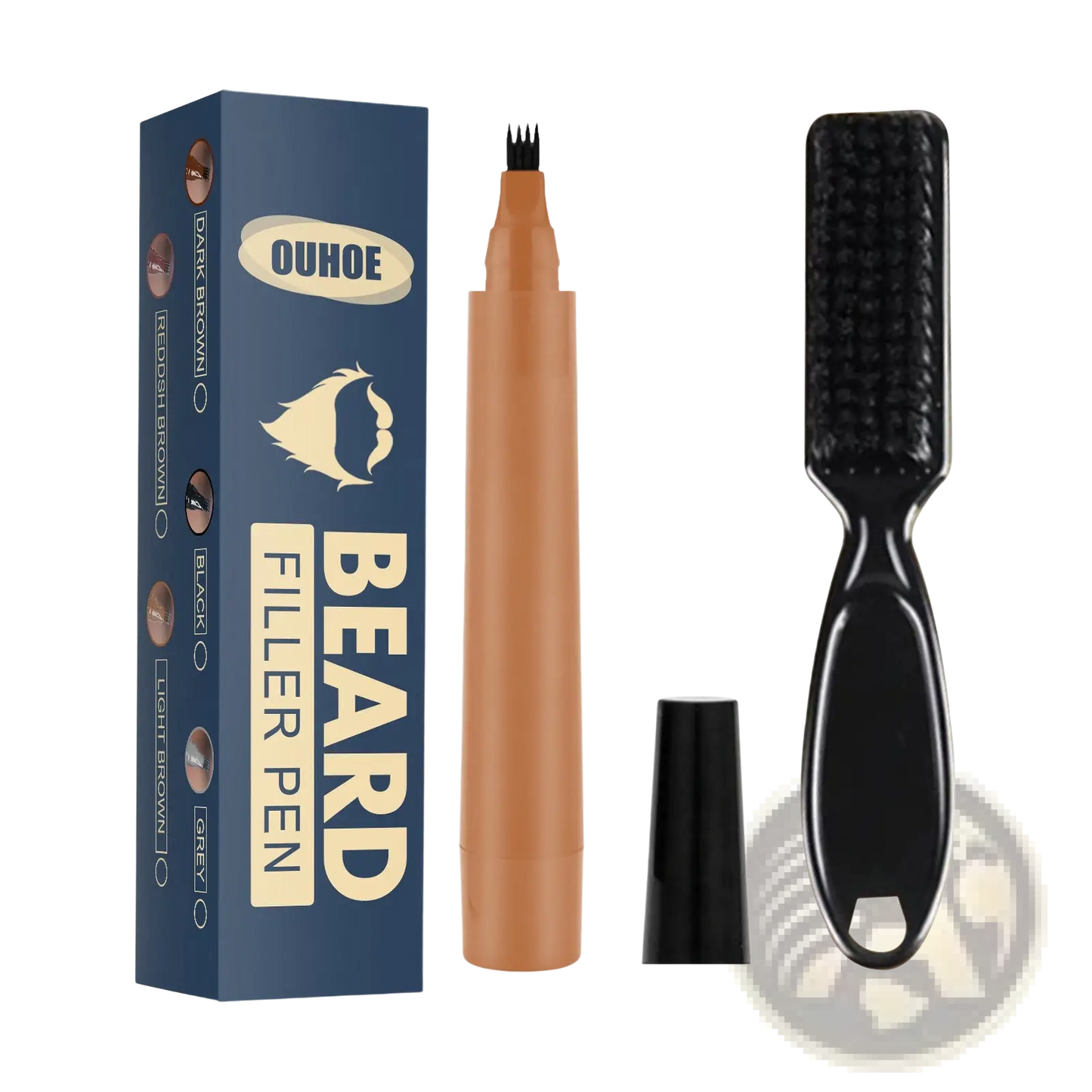 Beard Filler Pen Kit Waterproof Patchy Beard Pencil 4 Tip