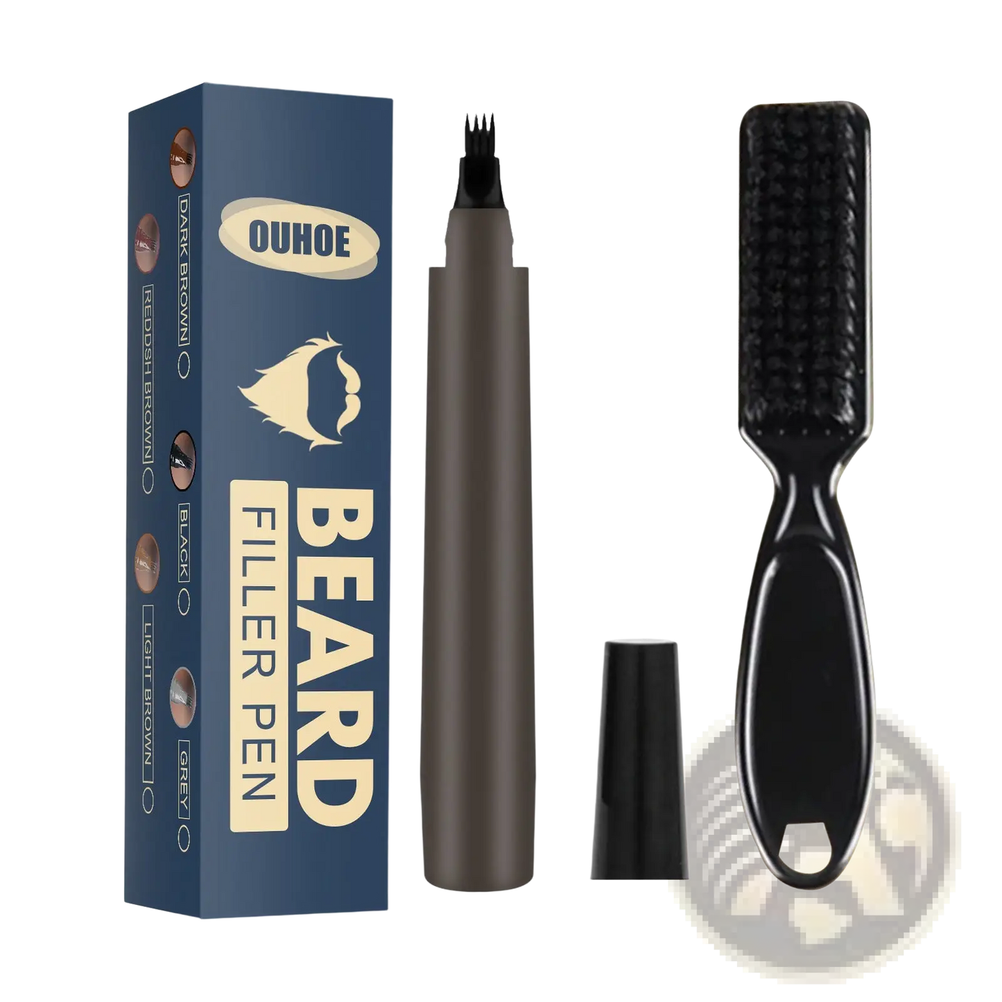 Beard Filler Pen Kit Waterproof Patchy Beard Pencil 4 Tip