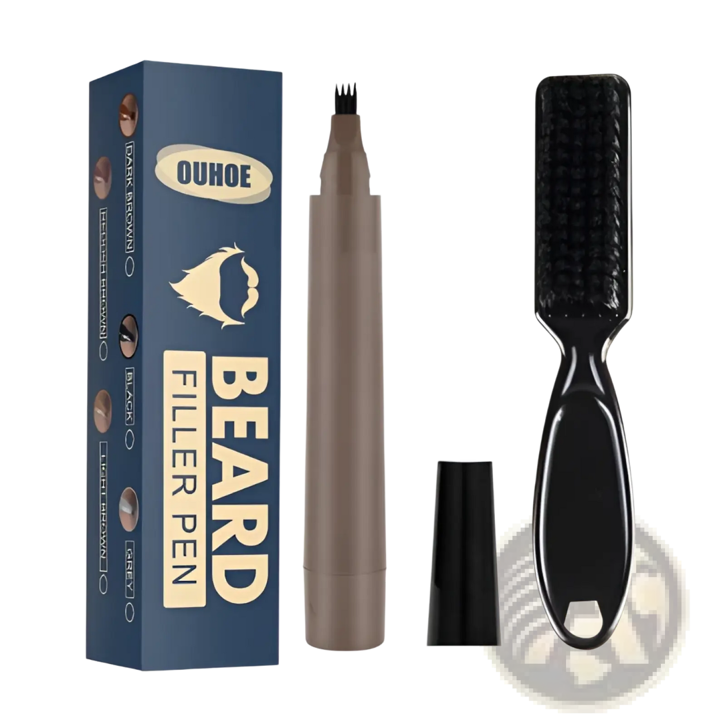 Beard Filler Pen Kit Waterproof Patchy Beard Pencil 4 Tip