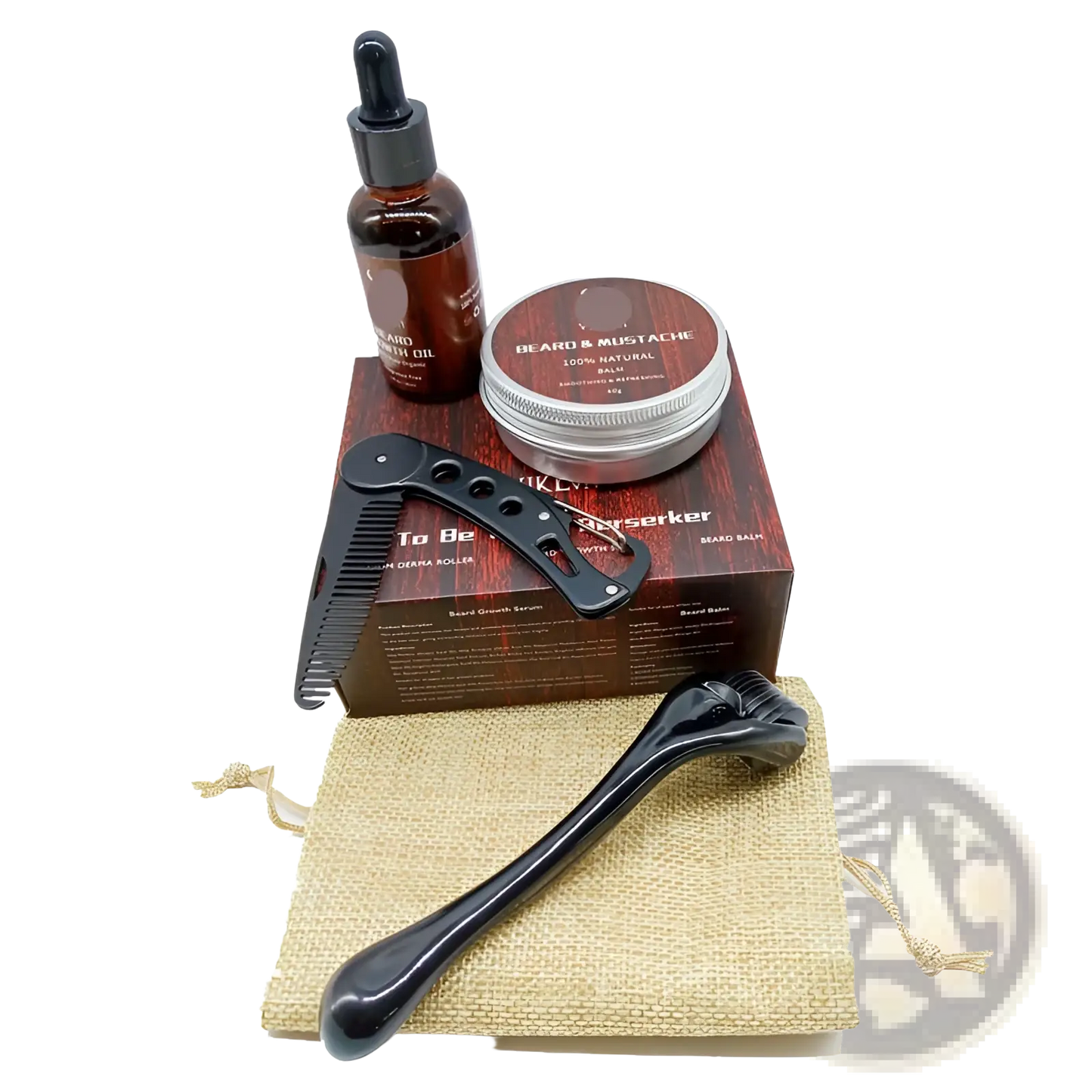 Beard Growth Kit with 540 Microneedle Roller and Oil
