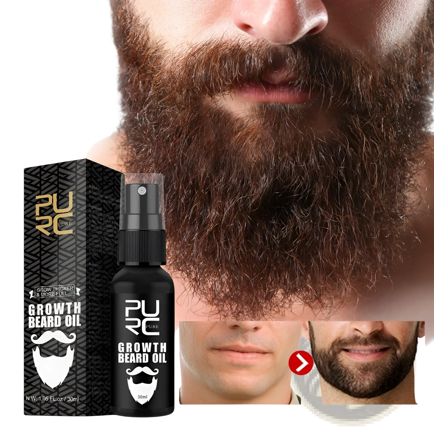 Beard Growth Liquid Pure Nourishing Oil Spray