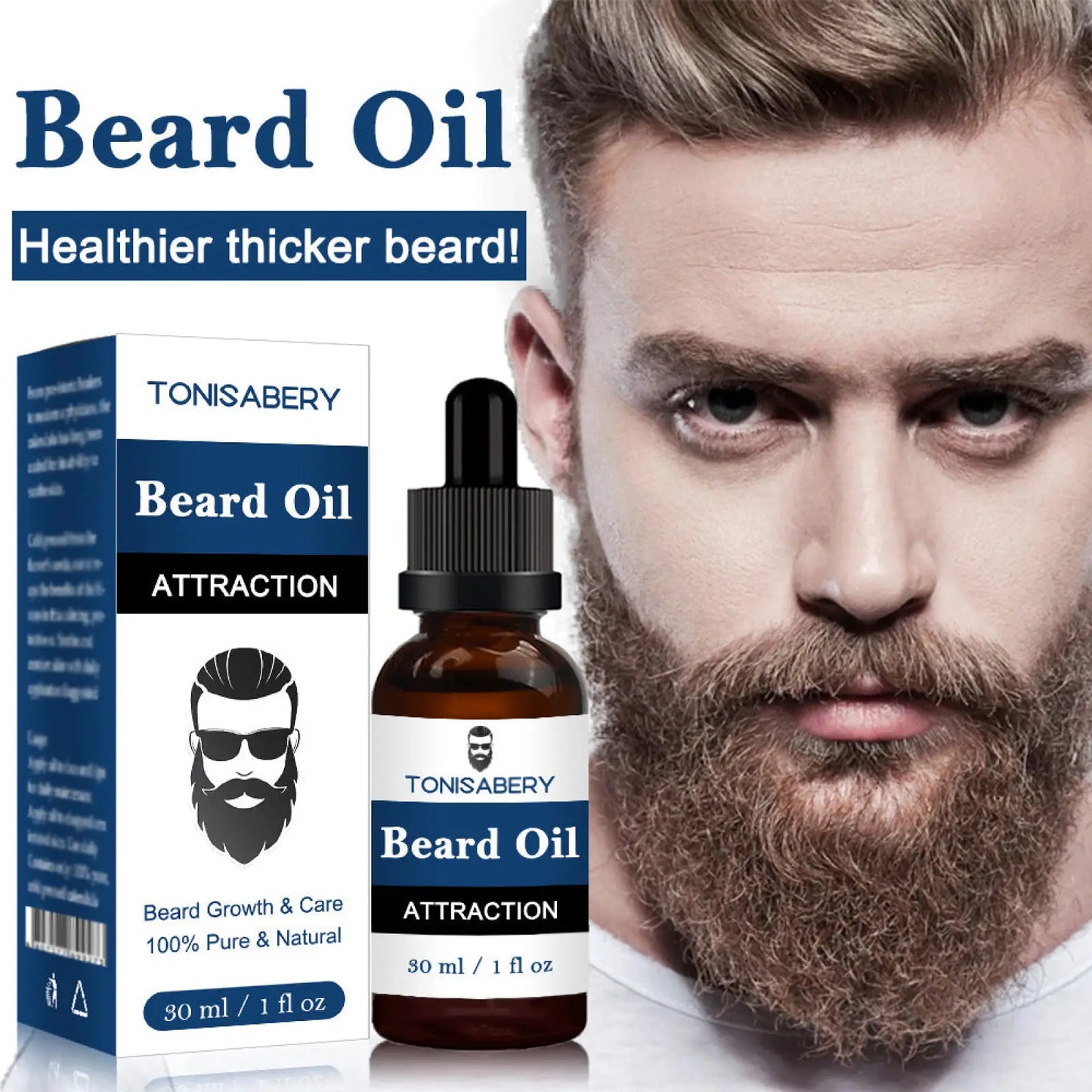 Beard Oil for Skin Softening and Hydrating 30ml