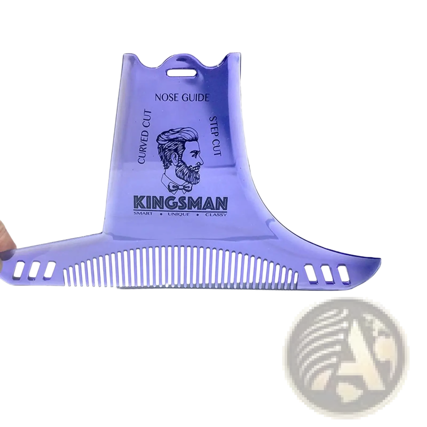 Beard Shaping Comb with Nose Guide and Step Cut Design
