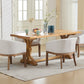 Mid Century Modern Upholstered Barrel Dining Chair with Arms