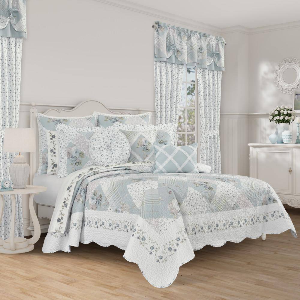 Bungalow Spa Polyester California King Quilt Set - Patchwork Floral Design
