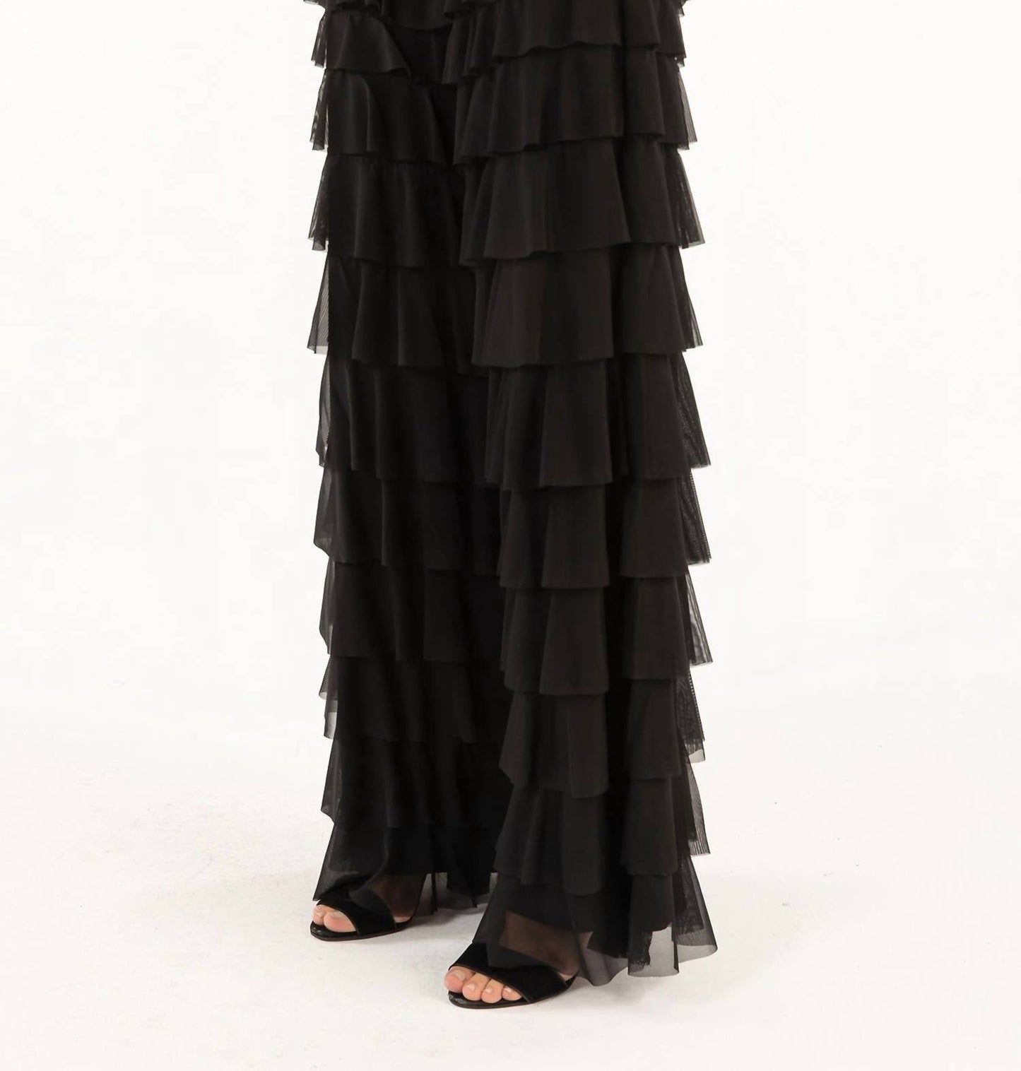 Isle By Melis Kozan - Mesh Ruffled Bowery Pants