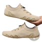 Beige Suede Leather Men's Low Top Leisure Shoes