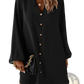 Bell Sleeve Button Down Midi Dress