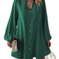 Bell Sleeve Button Down Midi Dress