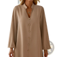 Bell Sleeve Button Down Midi Dress