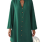 Bell Sleeve Button Down Midi Dress