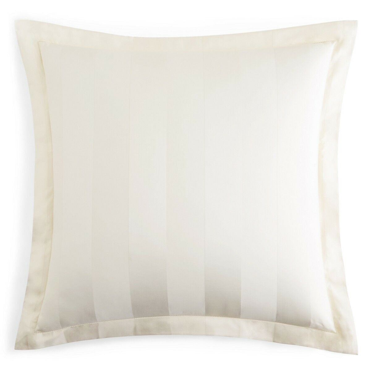 Hudson Park Collection 600 Thread Count Stripe Euro Sham Ivory