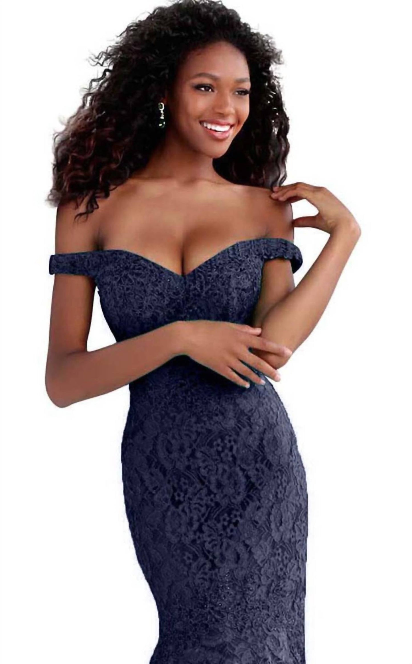 Jovani - Long Lace Mermaid Dress