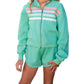 Vintage Havana - Fleece Hoodie With Stripes