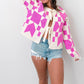 &Merci - Bow-front Crop Sweater Cardigan