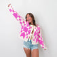 &Merci - Bow-front Crop Sweater Cardigan