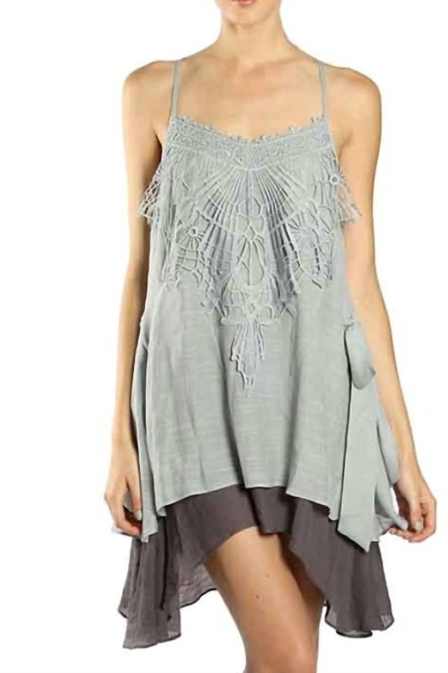 A'Reve - Asymmetrical X Back Dress Mini Dress