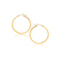 14k Yellow Gold Polished Hoop Earrings (2x40mm)