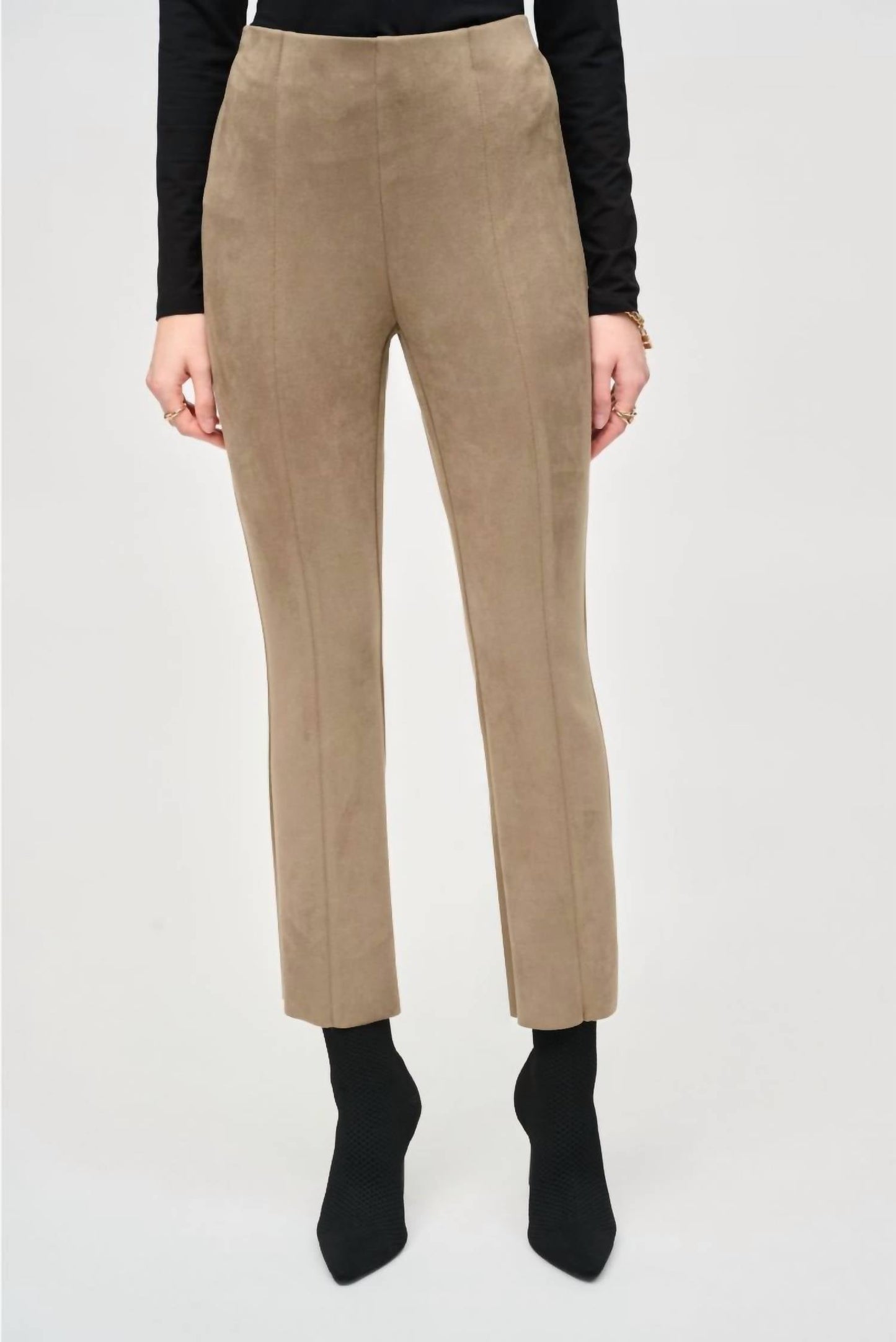 Joseph Ribkoff - Scuba Suede High Waist Slim Flared Pant