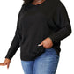 Double Take - Seam Detail Round Neck Top with Sheer Sleeves