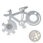 Bicycle Multi-tool with Mirror and Ruler 420 Steel