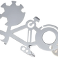 Bicycle Multi-tool with Mirror and Ruler 420 Steel