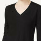 Karen Scott Women's V-Neck Pullover Sweater Black Size Medium