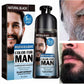 Black Beard Dye Shampoo Natural Permanent Hair Color 200ml
