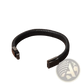 Black Braided Leather Bracelet with Magnetic Clasp