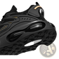 Black Breathable Mesh Sneakers with Gold Accents