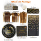 Black Gold Birthday Party Supplies Set 25 Guests