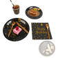 Black Gold Birthday Party Supplies Set 25 Guests