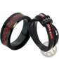 Black Gold Red Zircon Intertwined Dragon Ring