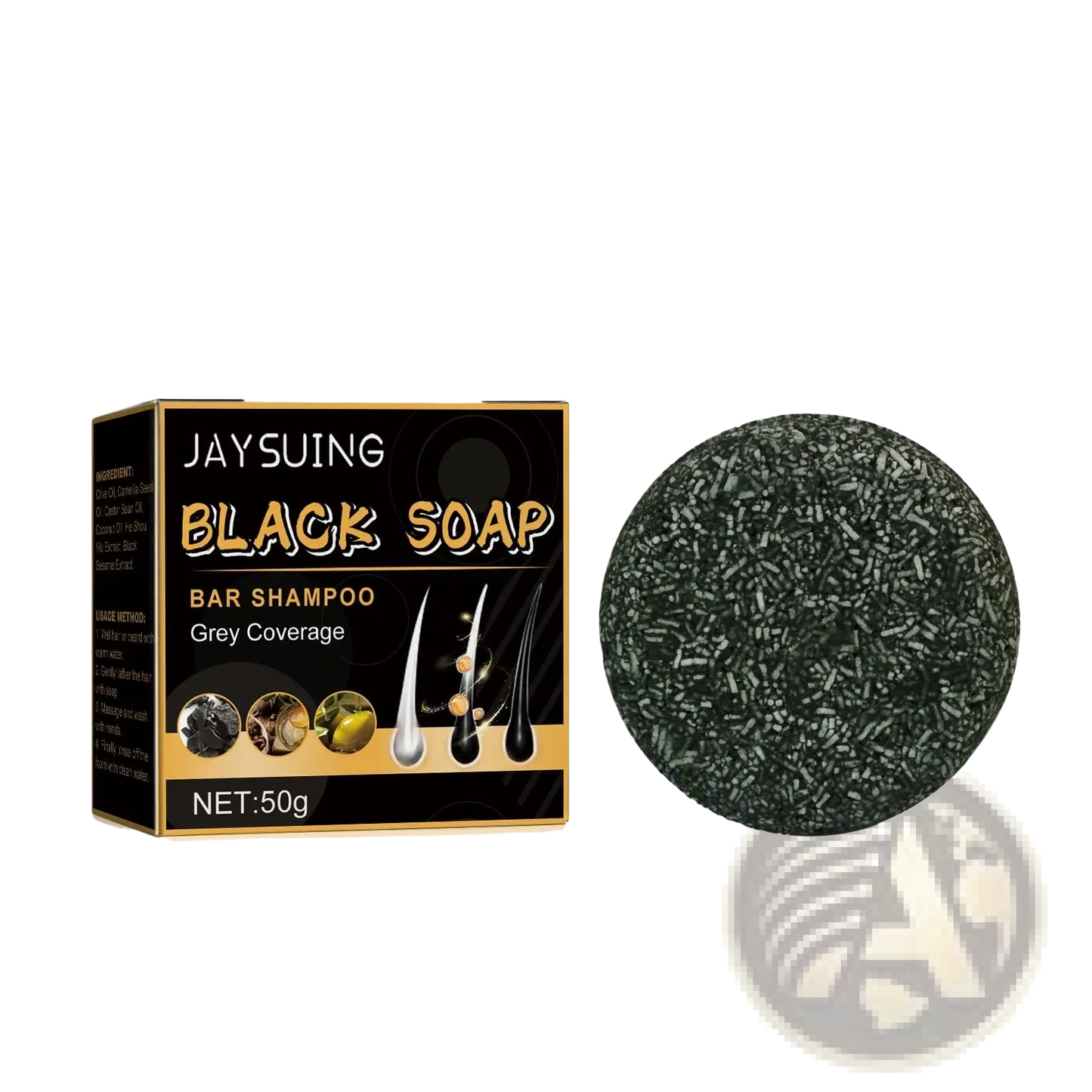 Black Hair Soap for Natural Darkening and Growth