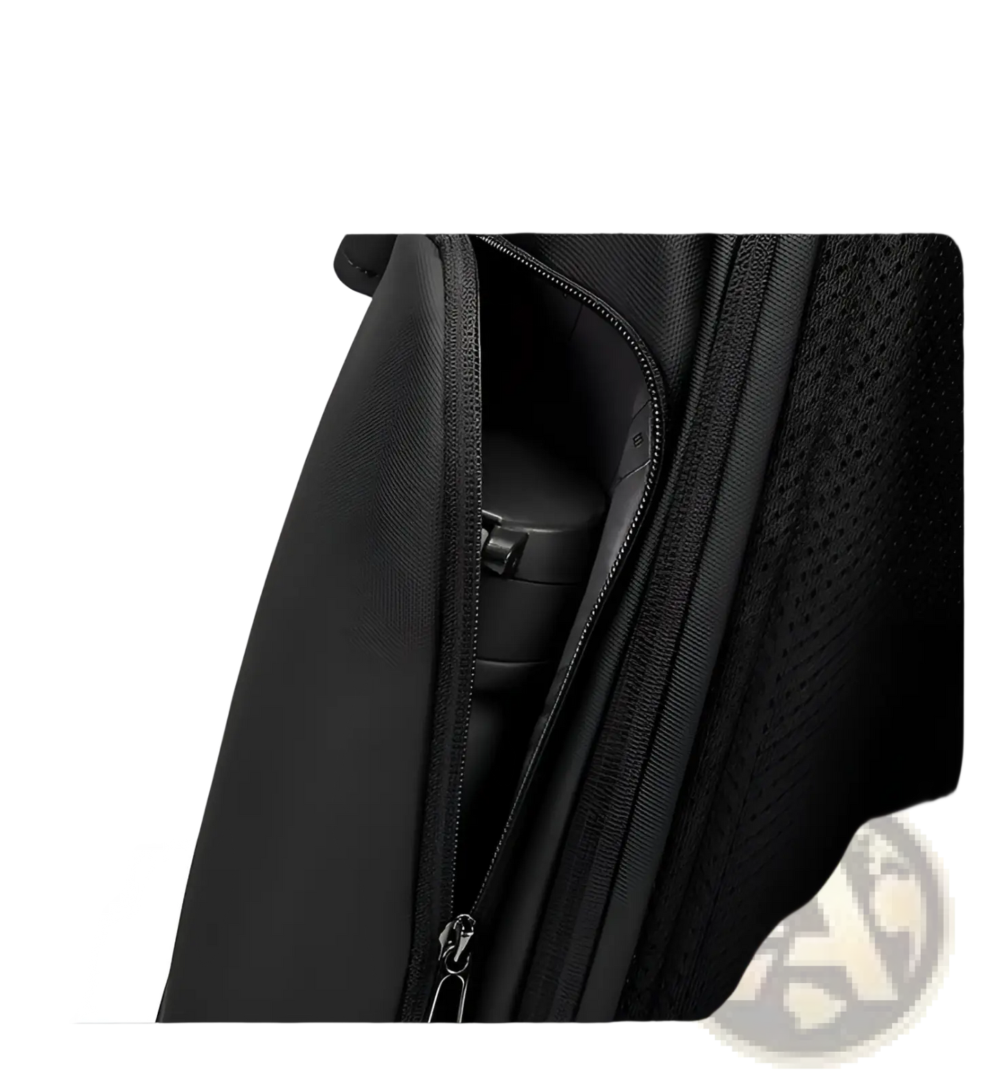 Black Nylon Business Backpack Large Capacity 30l