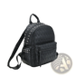 Black Studded Skull Leather Commute Backpack