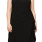 Alex Evenings Women's Plus Ruched Ruffled Gown Black Size 22W