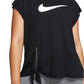 Nike Women's Plus Size Dry Side-Tie Training Top Black Size 1X
